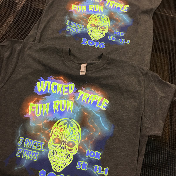 Wicked Triple Fun Run Race Shirts