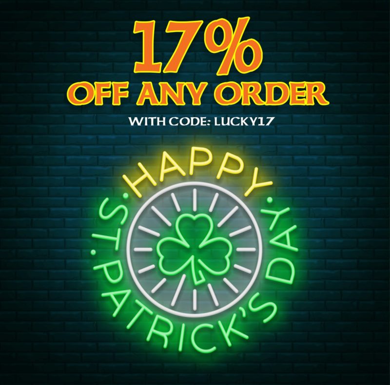 ST. Patty's Day Sale - 17% off